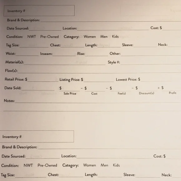 Tax Helper~Reseller Inventory Log Book NEW - Picture 3 of 5